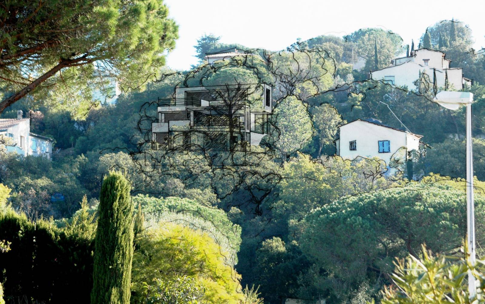 Insertion dans le paysage- Maison contemporaine à Sainte-Maxime (Var)